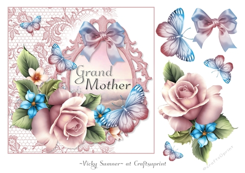 Butterflies and Roses Grandmother