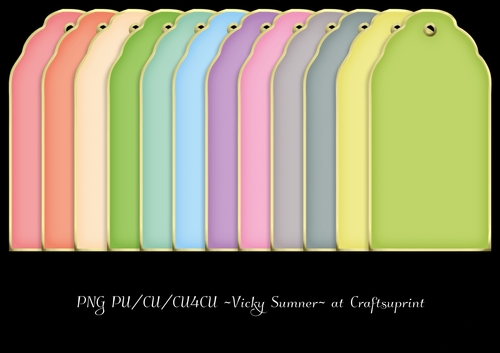 Spring Gold Edged Gift Tag