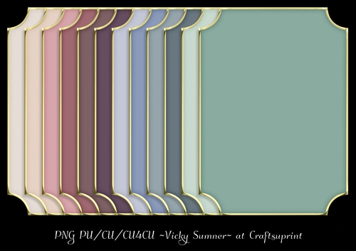 Soft Spring 5x7 Cut Out Corner Gold Edged Mat
