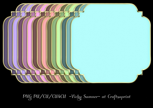 Calm Shaped 6x6 Gold Edged Mat