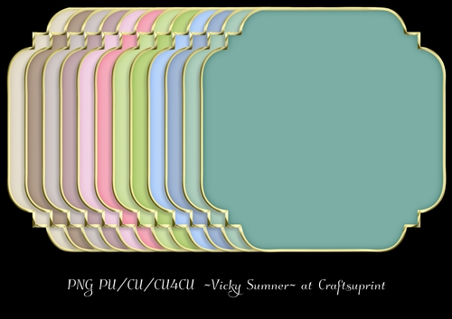 Natural Shaped 6x6 Gold Edged Mat