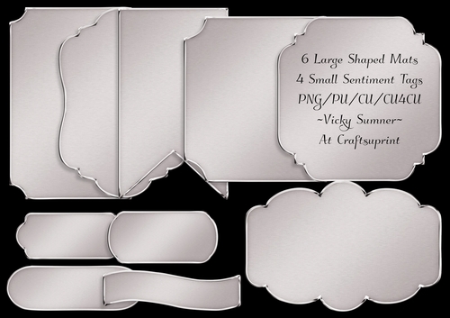 Silver Mats and Sentiment Tags