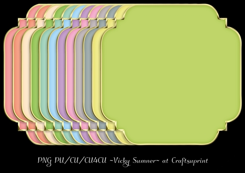 Spring Shaped 6x6 Gold Edged Mat