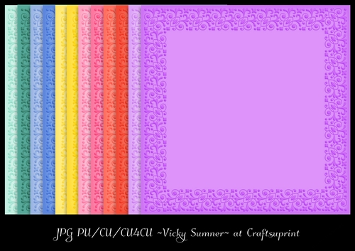 Sorbet Floral Frame Inlay Paper