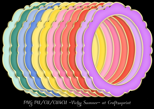 Sorbet Fancy Oval Gold Edged Frame