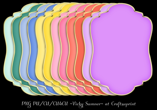 Sorbet Shaped Gold Edged Mat