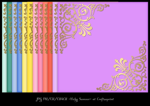 Sorbet Gold Corner Paper
