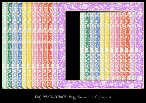 Sorbet Floral Gold Edged Frame