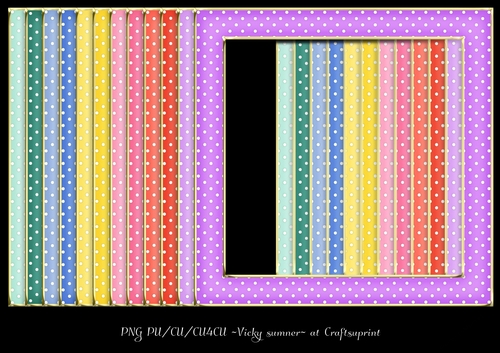 Sorbet Polka Dot Gold Edged Frame