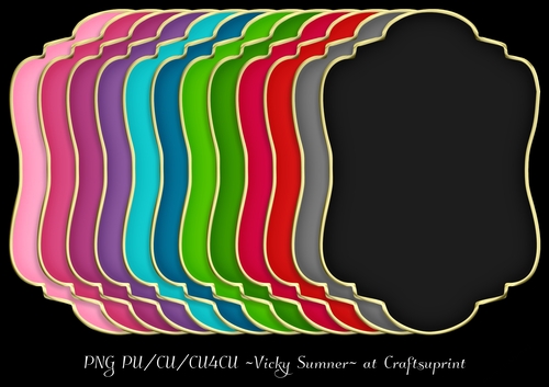 Gold Edged Shaped Mat Topper