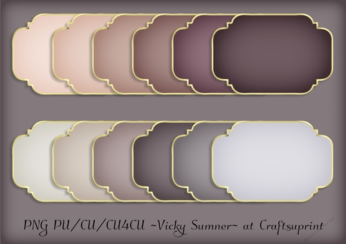 Dusky Shaped Gold Edged Sentiment Tag 2