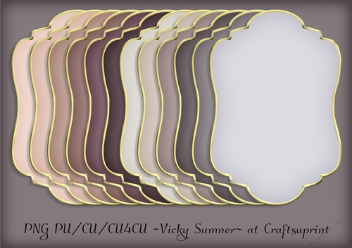 Dusky Shaped Gold Edged Topper 1