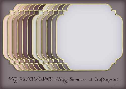 Dusky Shaped Gold Edged Topper 2