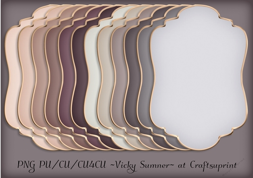 Dusky Shaped Bronze Edged Topper