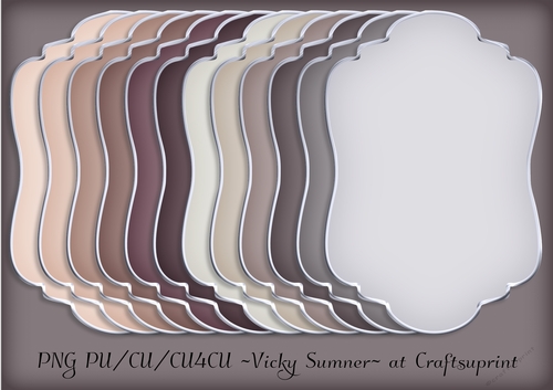 Dusky Shaped Silver Edged Topper