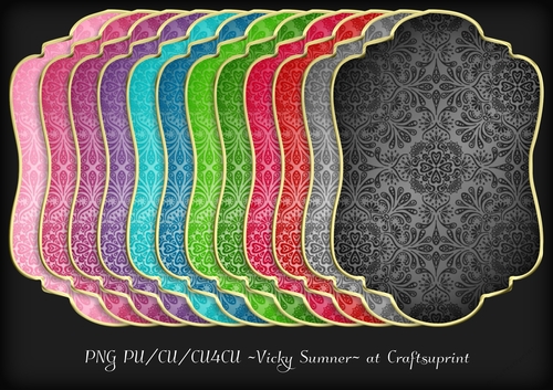 Damask Gold Edged Shapped Topper 1