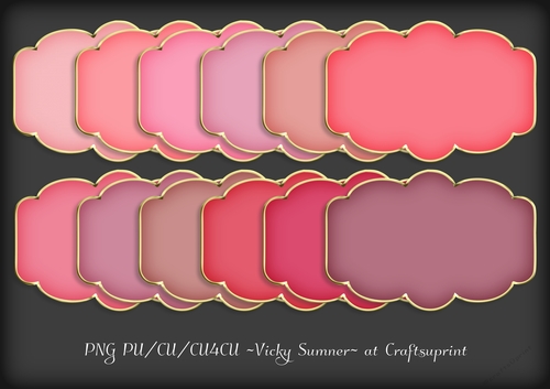 Pink Hues Gold Edged Cloud Mat