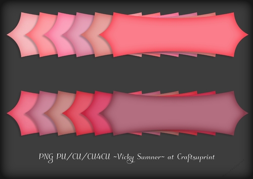Pink Hues Pointed Sentiment Tag