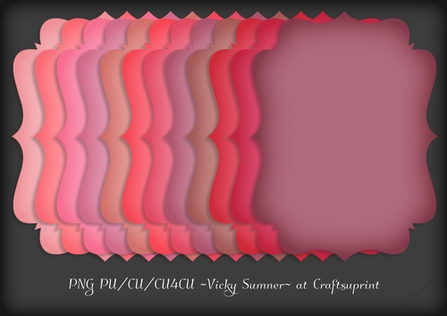 Pink Hues Shaped Mat 1