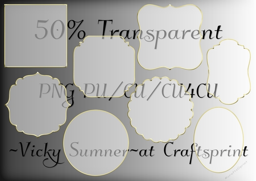 Gold Edged Transparent Mat