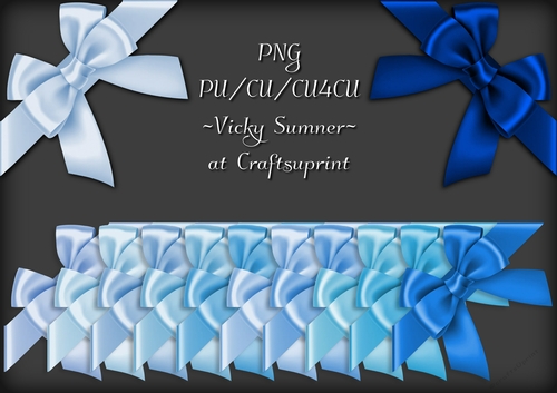 Blue Hues Corner Bow