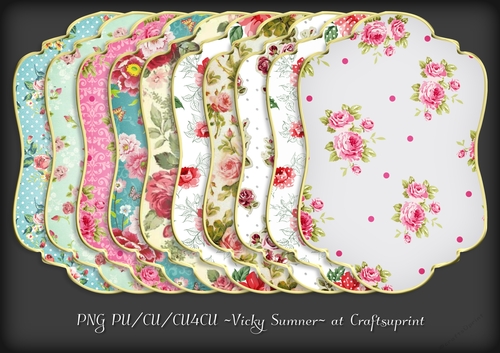 Shabby Gold Edged Shaped Mat 2