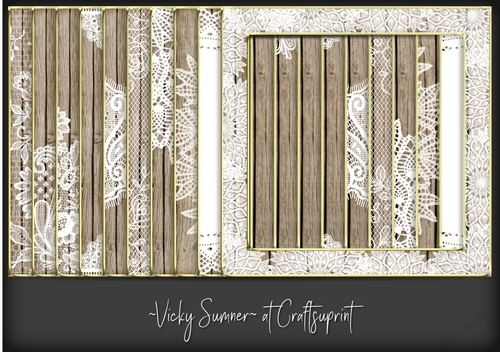 Wood and Lace Gold Edged Frame