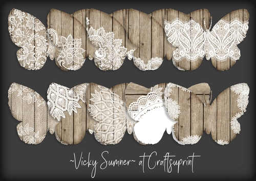 Wood and Lace Butterfly