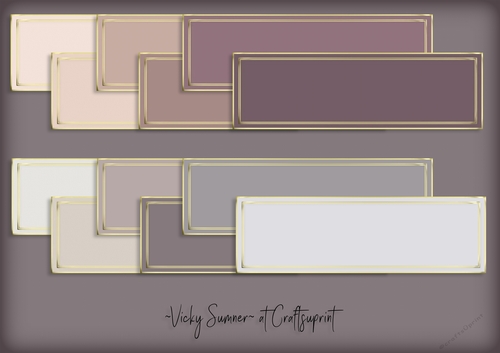 Dusky Delicate Gold Edged Sentiment Tile