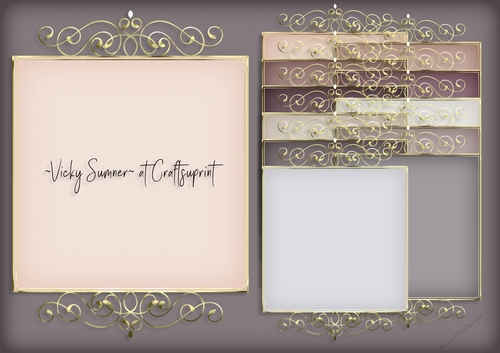 Dusky Gold Edged Filigree Mat