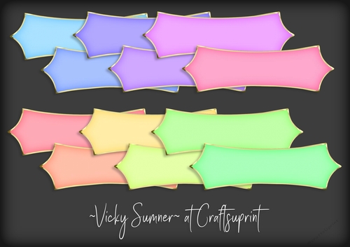 Pastel Gold Edged Sentiment Tag 2