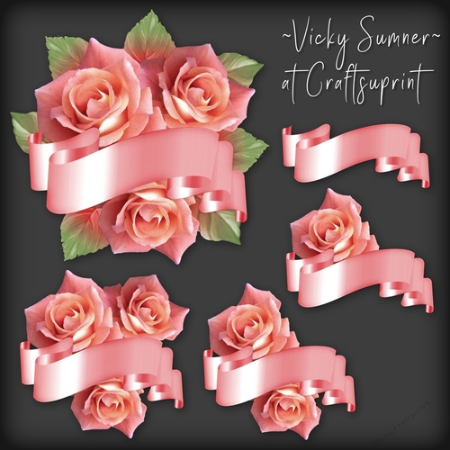 Rose and Banner Cluster