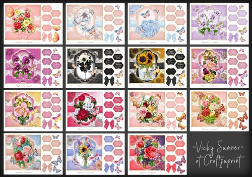 Flowers and Butterflies Bumper Kit