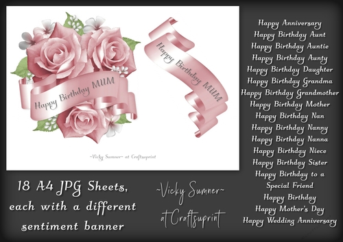 Rose and Banner Cluster Bumper Kit
