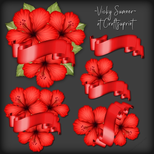 Hibiscus and Banner Cluster 