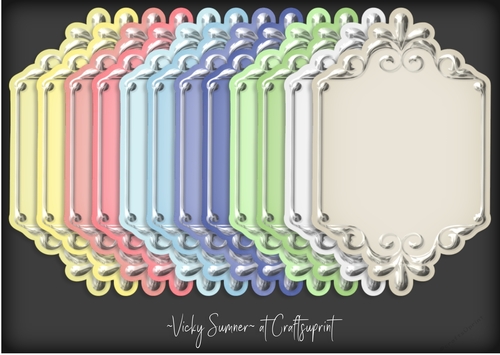 Macaroon Metalic Inlay Shaped Mat