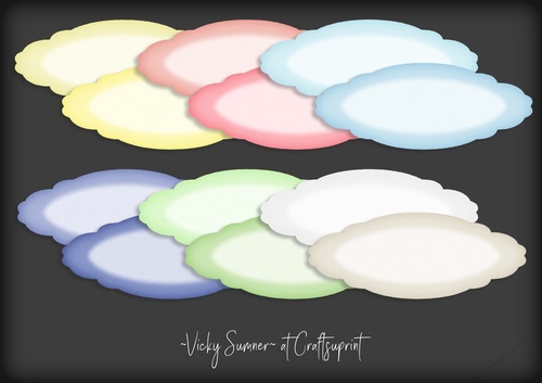 Macaroon Scolloped Sentiment Tag