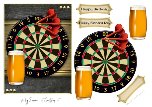 Games Night Darts Birthday Fathers Day 