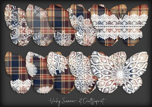 Tartan and Lace Butterfly
