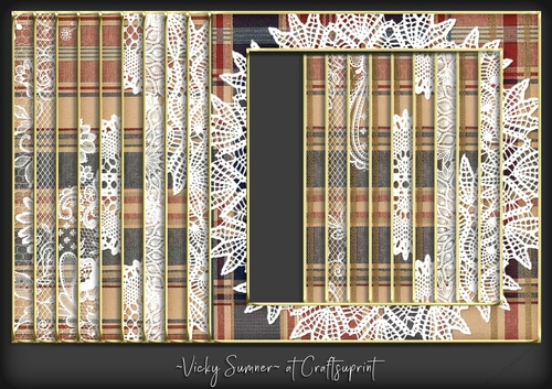 Tartan and Lace Gold Edged Frame