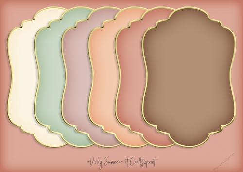 Desert Gold Edged Shaped Mat 1