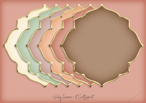 Desert Gold Edged Shaped Mat 2