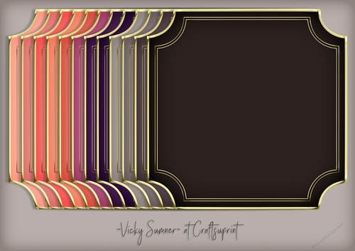 Sunset Gold Edged Cut Out Corner Mat