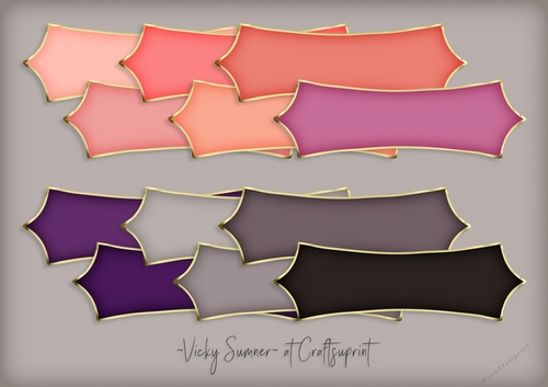 Sunset Gold Edged Pointed Sentiment Tag