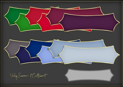 Christmas Gold Edged Pointed Sentiment Tag