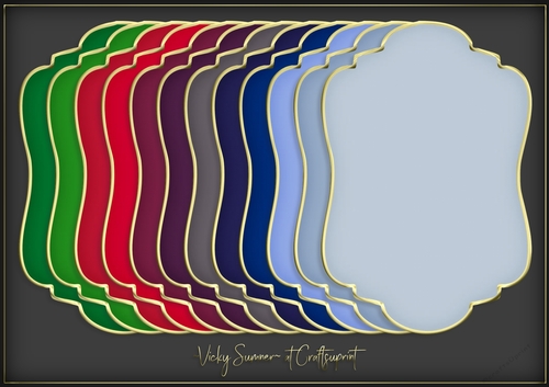 Christmas Gold Edged Shaped Mat 1