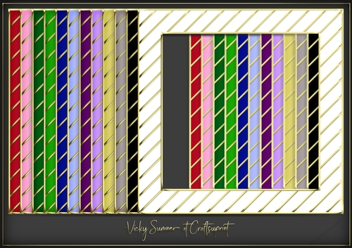 Christmas 2 Gold Stripe Gold Edged Frame