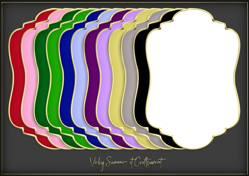 Christmas 2 Gold Edged Shaped Mat 1