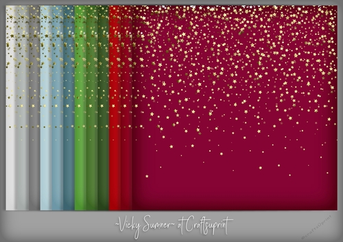 Christmas 3 Gold Falling Stars Background