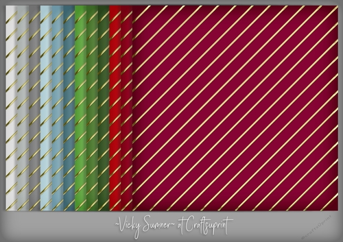 Christmas 3 Gold Stripe Background